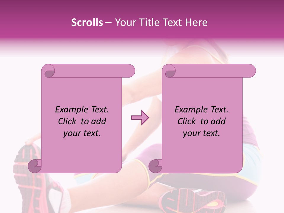 Isolated Woman Fit PowerPoint Template