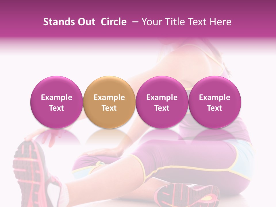 Isolated Woman Fit PowerPoint Template