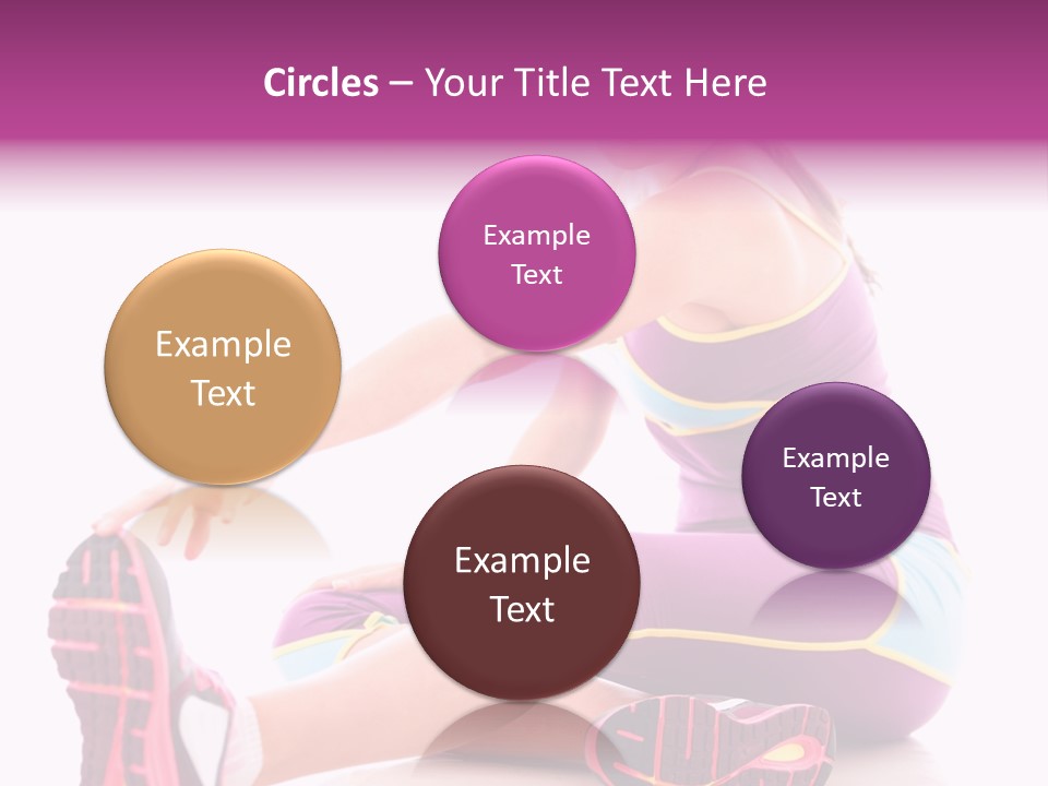 Isolated Woman Fit PowerPoint Template