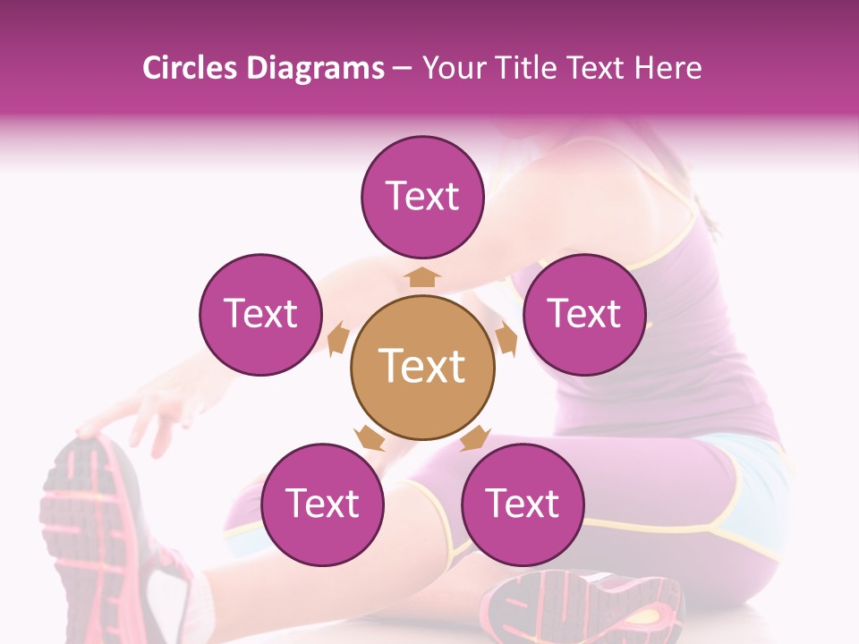 Isolated Woman Fit PowerPoint Template