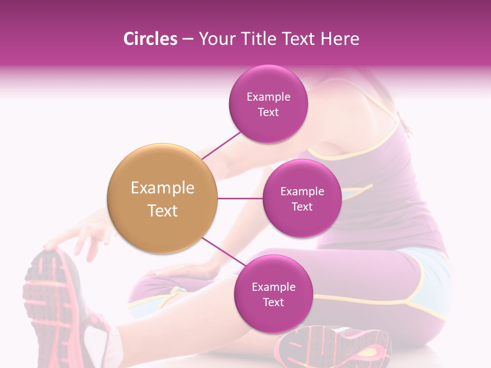 Isolated Woman Fit PowerPoint Template