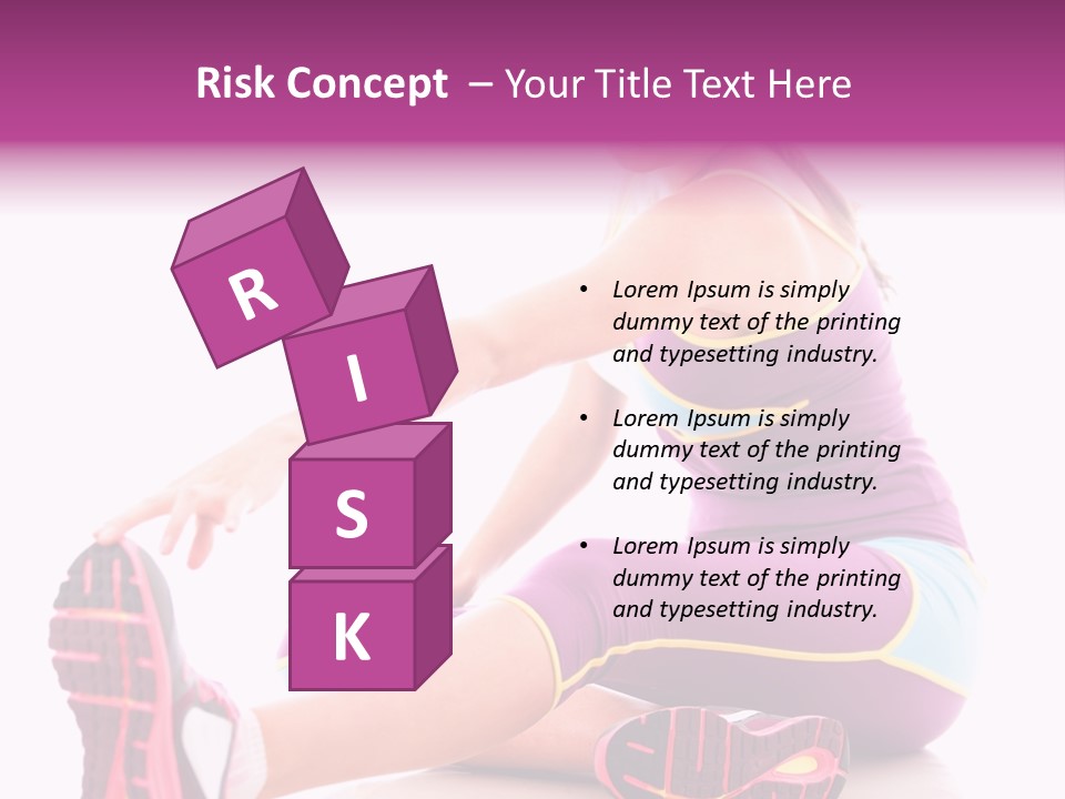 Isolated Woman Fit PowerPoint Template