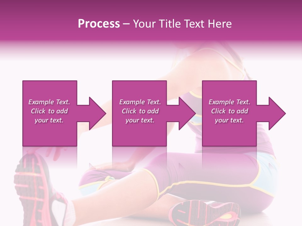 Isolated Woman Fit PowerPoint Template
