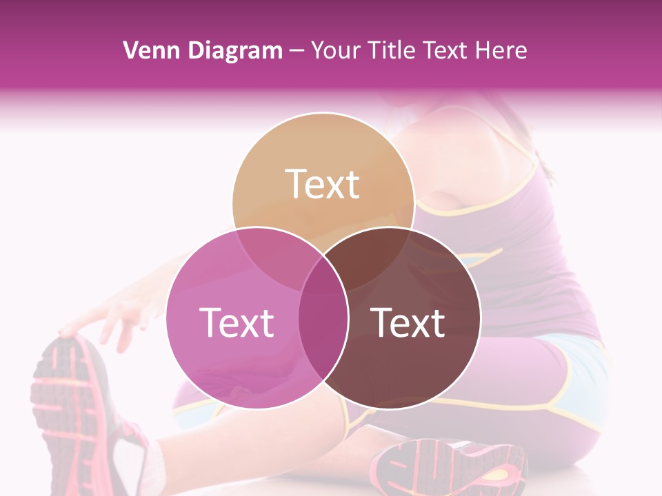 Isolated Woman Fit PowerPoint Template