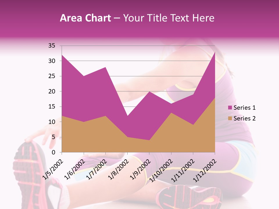 Isolated Woman Fit PowerPoint Template