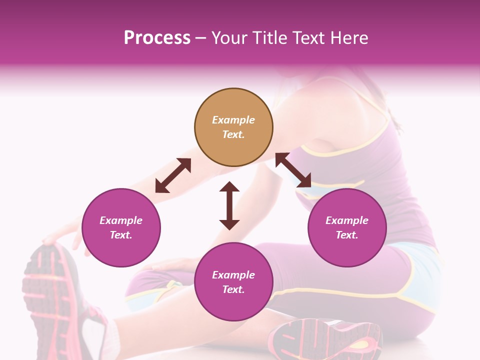 Isolated Woman Fit PowerPoint Template