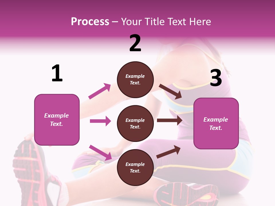 Isolated Woman Fit PowerPoint Template