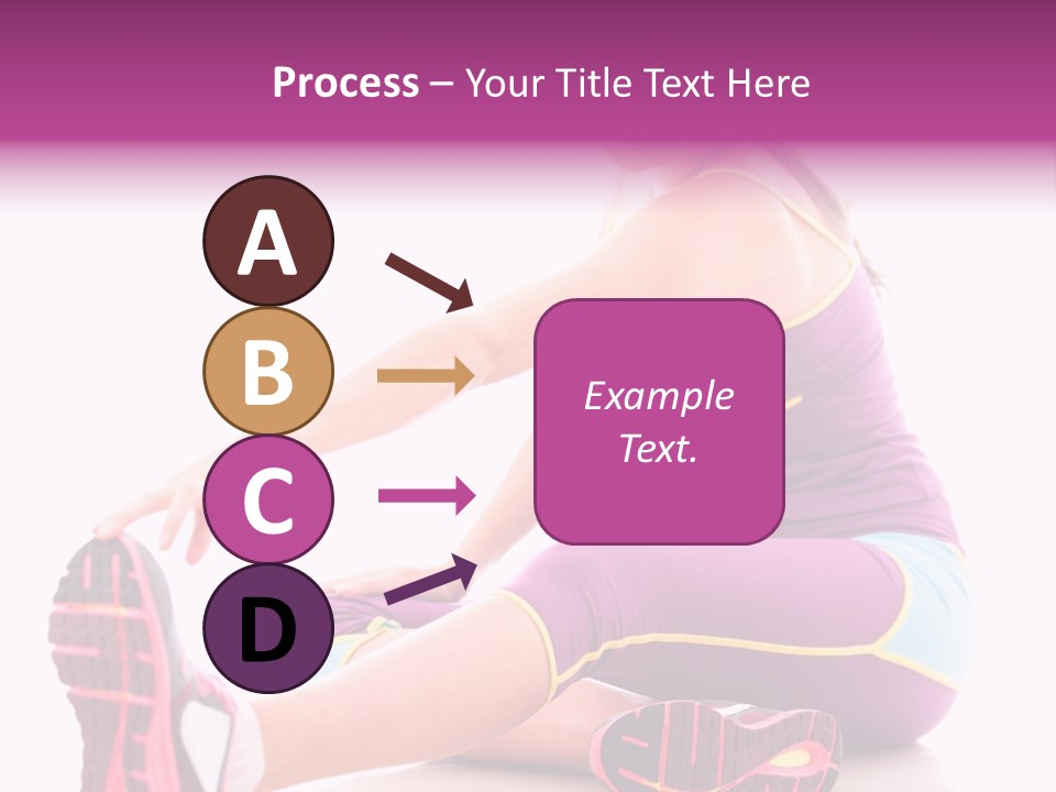 Isolated Woman Fit PowerPoint Template