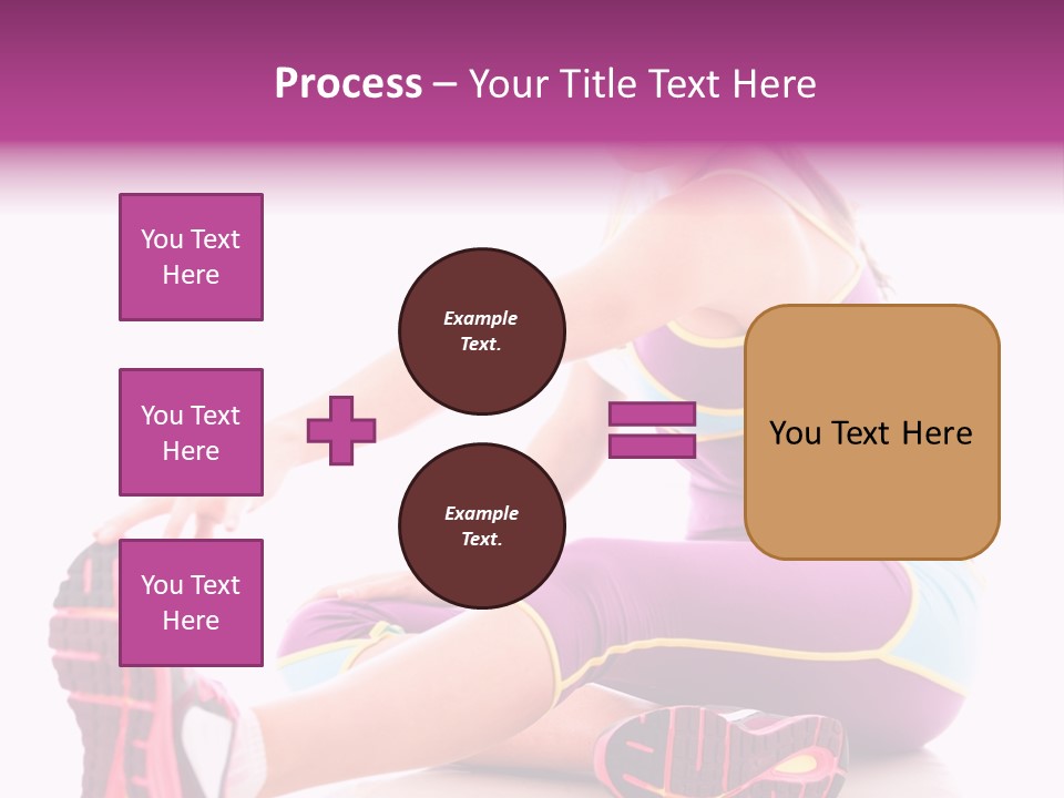 Isolated Woman Fit PowerPoint Template