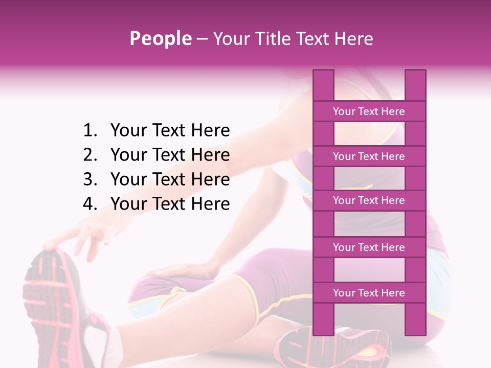 Isolated Woman Fit PowerPoint Template