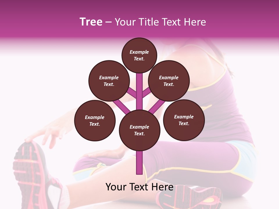 Isolated Woman Fit PowerPoint Template