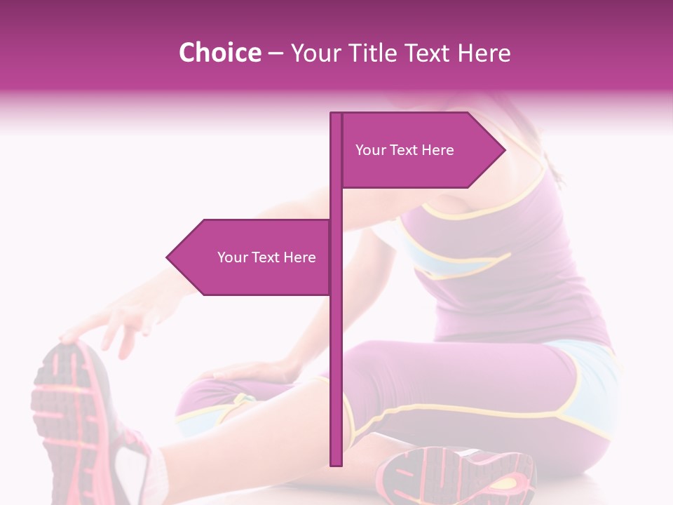 Isolated Woman Fit PowerPoint Template