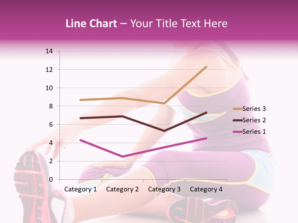Isolated Woman Fit PowerPoint Template