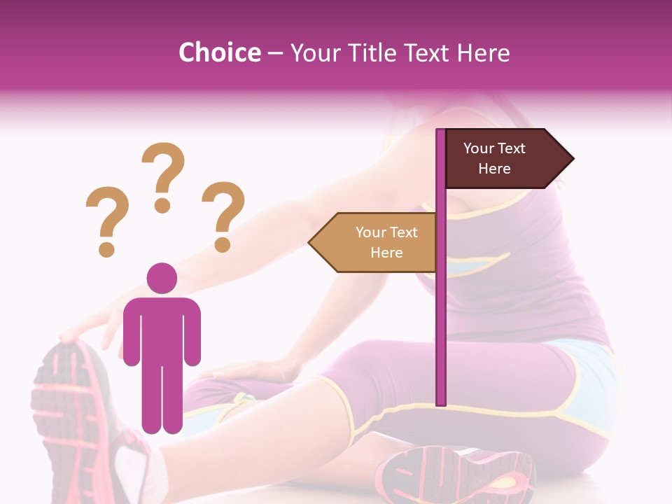 Isolated Woman Fit PowerPoint Template