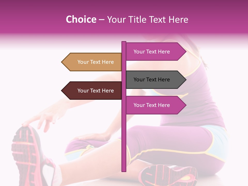 Isolated Woman Fit PowerPoint Template