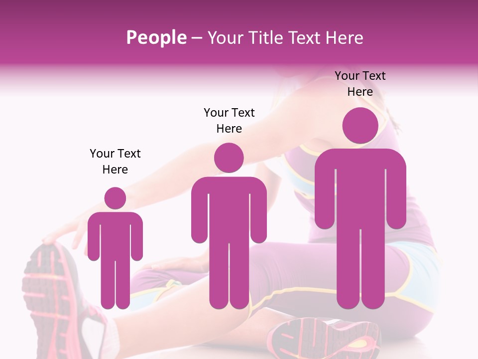 Isolated Woman Fit PowerPoint Template