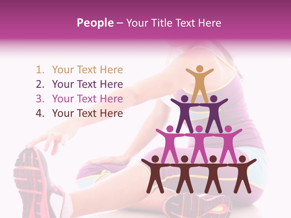 Isolated Woman Fit PowerPoint Template