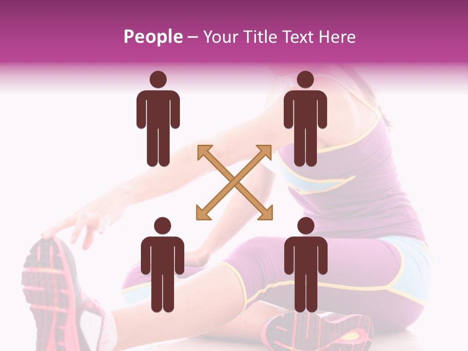 Isolated Woman Fit PowerPoint Template
