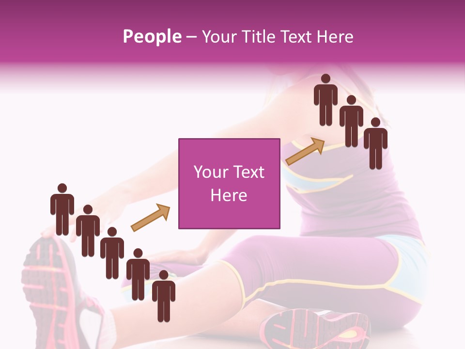 Isolated Woman Fit PowerPoint Template