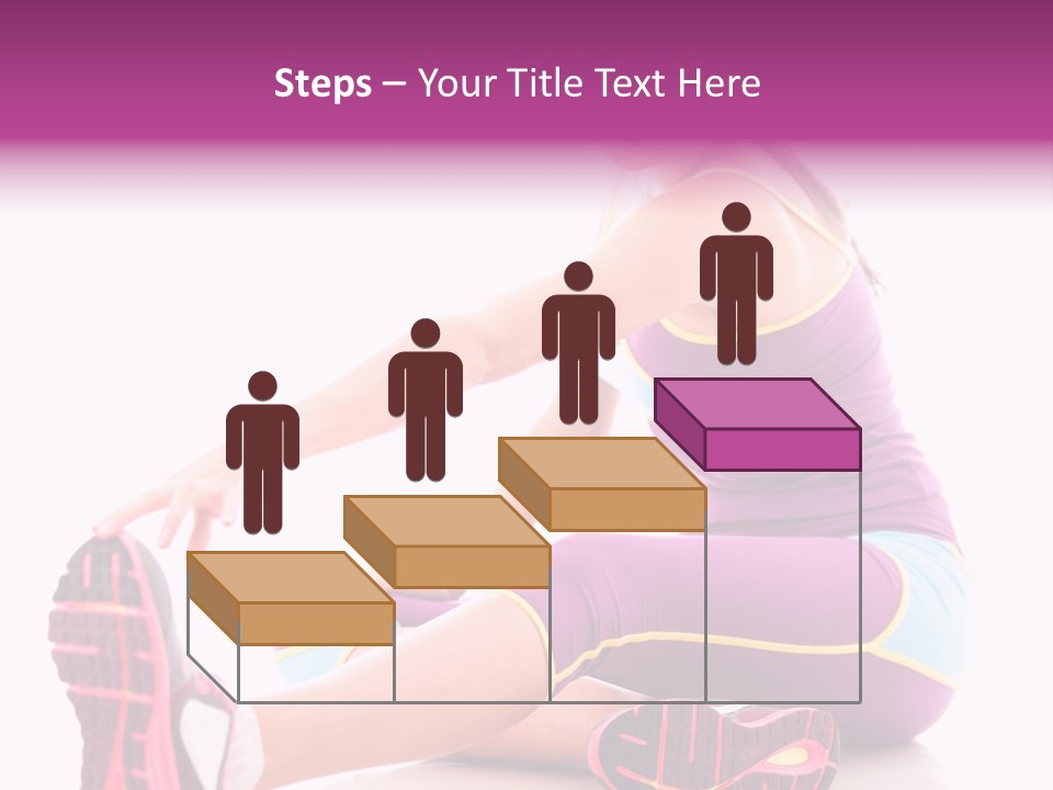 Isolated Woman Fit PowerPoint Template