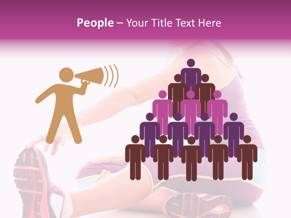 Isolated Woman Fit PowerPoint Template