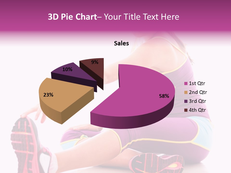 Isolated Woman Fit PowerPoint Template