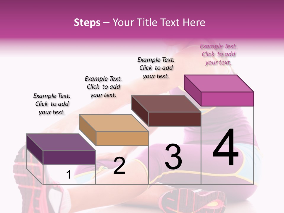 Isolated Woman Fit PowerPoint Template