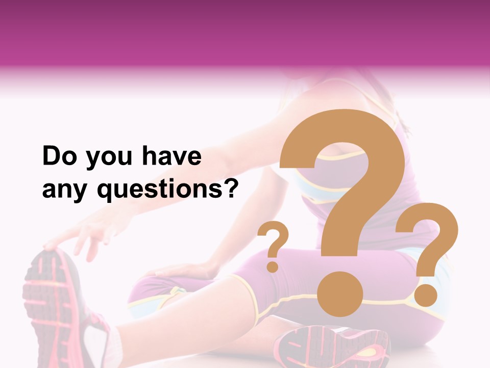 Isolated Woman Fit PowerPoint Template