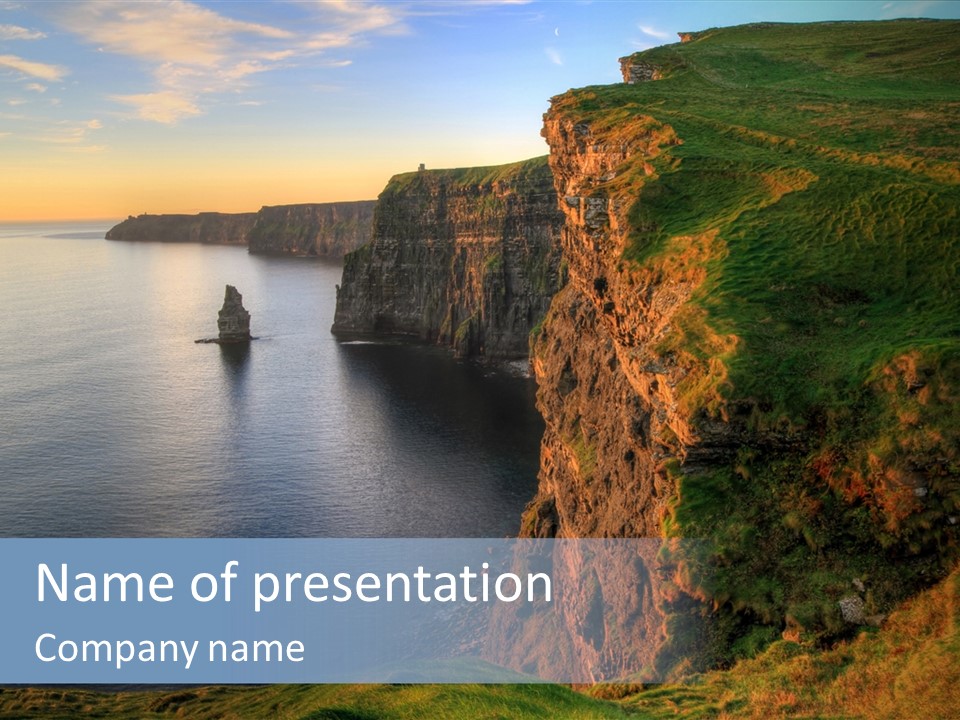 Coastline Famous Power PowerPoint Template