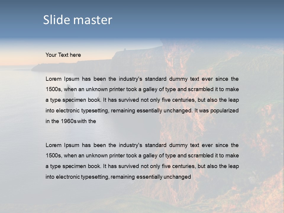 Coastline Famous Power PowerPoint Template