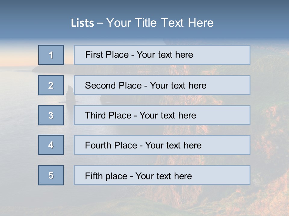 Coastline Famous Power PowerPoint Template