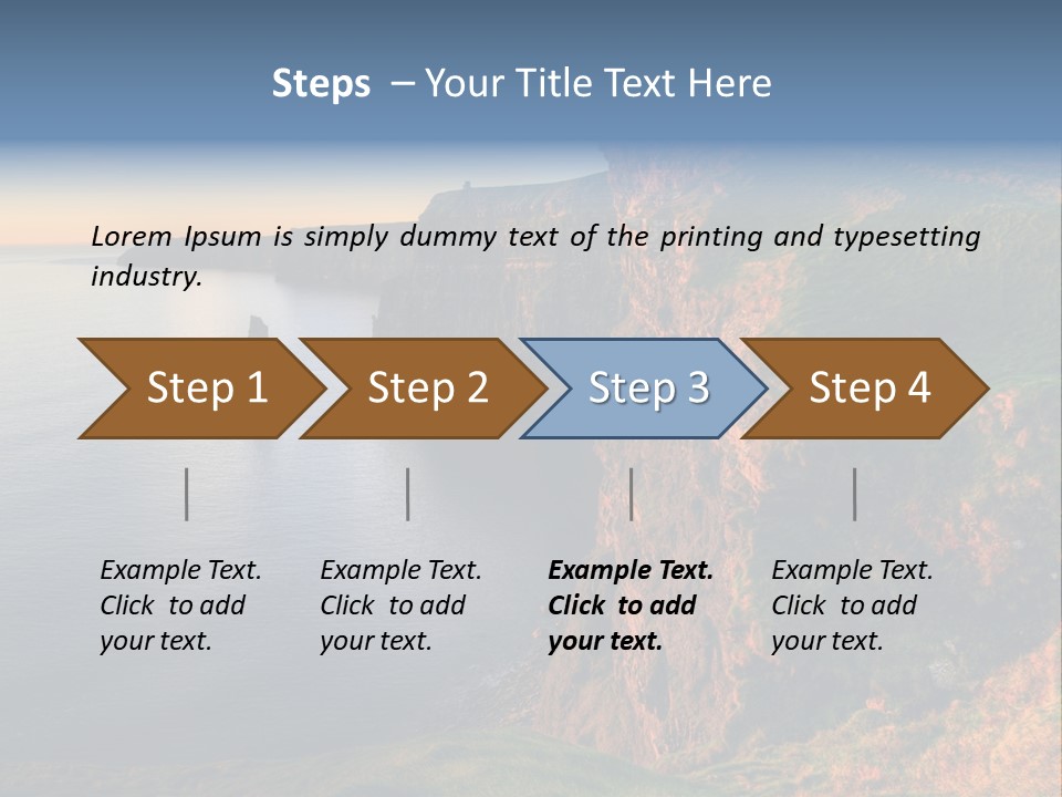 Coastline Famous Power PowerPoint Template