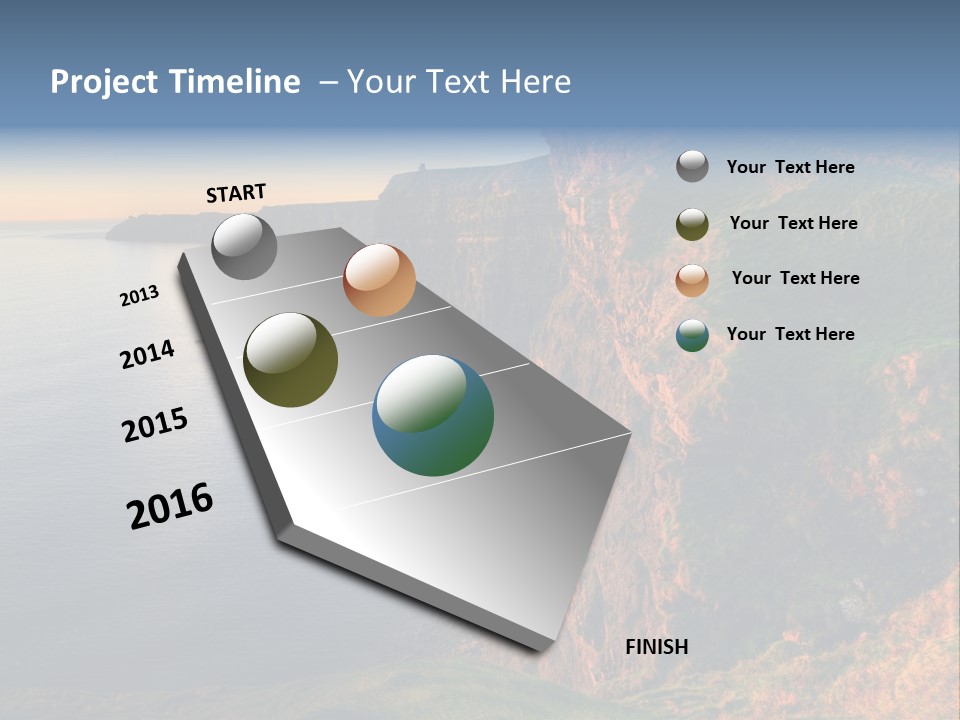 Coastline Famous Power PowerPoint Template
