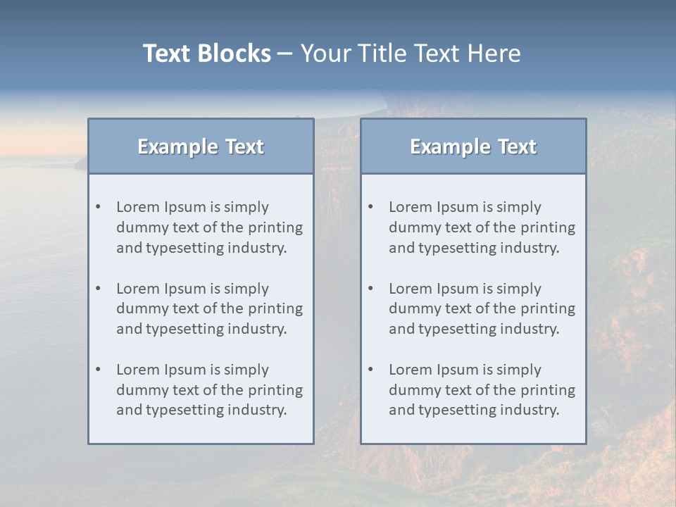 Coastline Famous Power PowerPoint Template