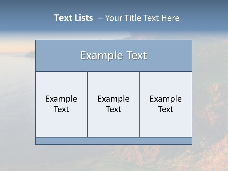 Coastline Famous Power PowerPoint Template