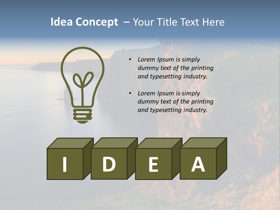 Coastline Famous Power PowerPoint Template