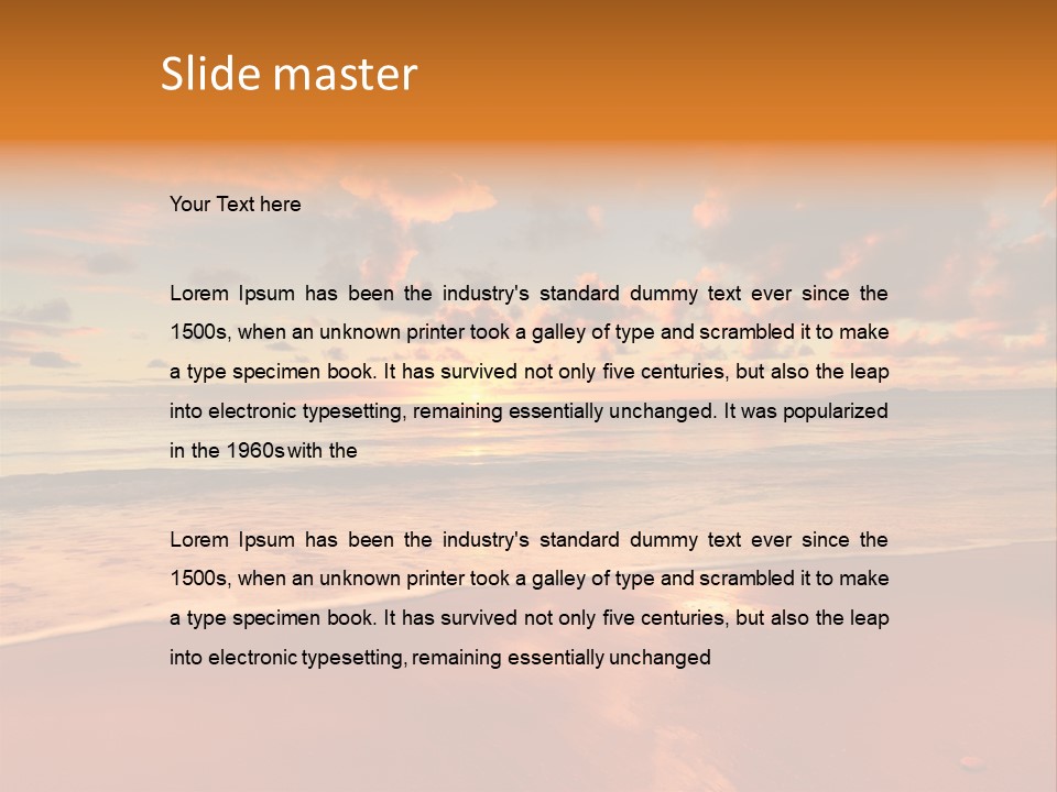 Orange Bay Season PowerPoint Template