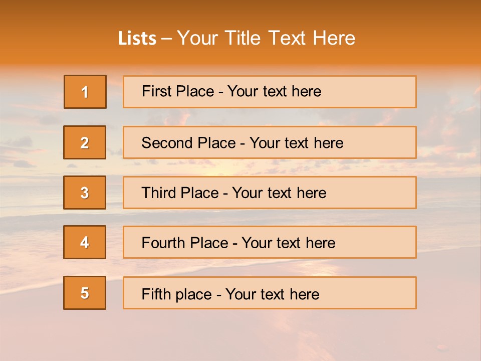 Orange Bay Season PowerPoint Template