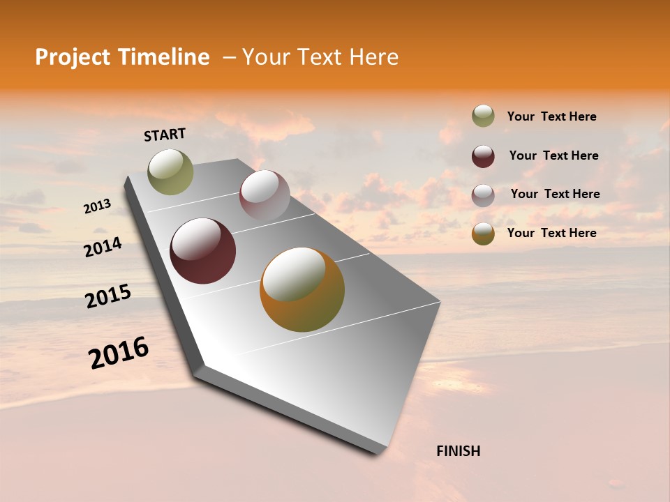 Orange Bay Season PowerPoint Template