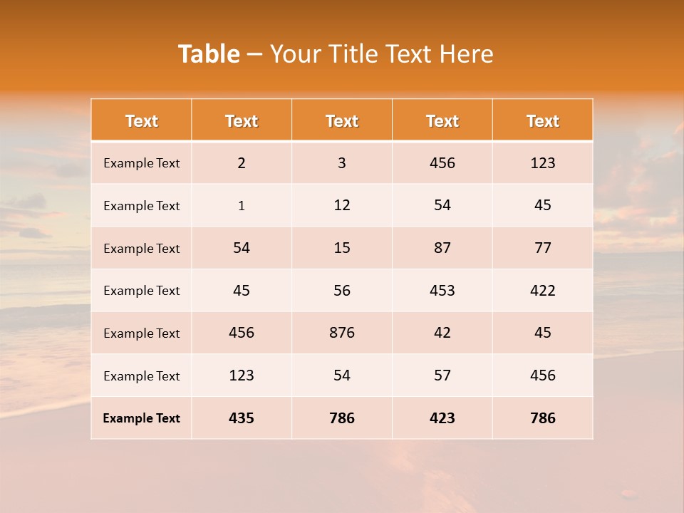 Orange Bay Season PowerPoint Template