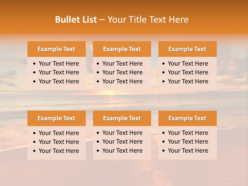 Orange Bay Season PowerPoint Template