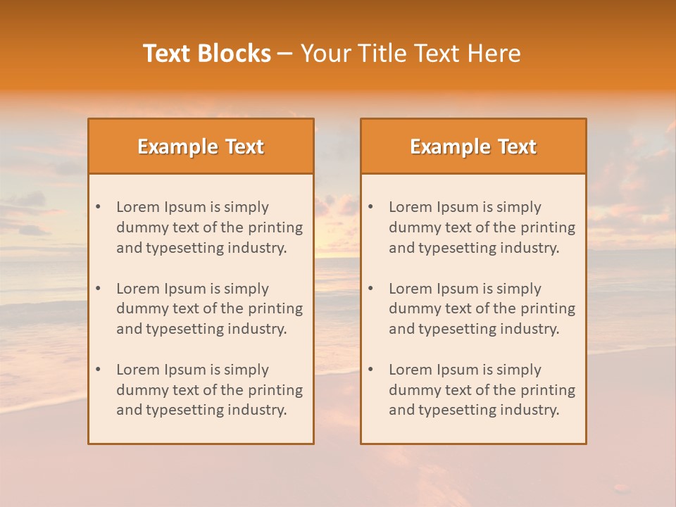Orange Bay Season PowerPoint Template