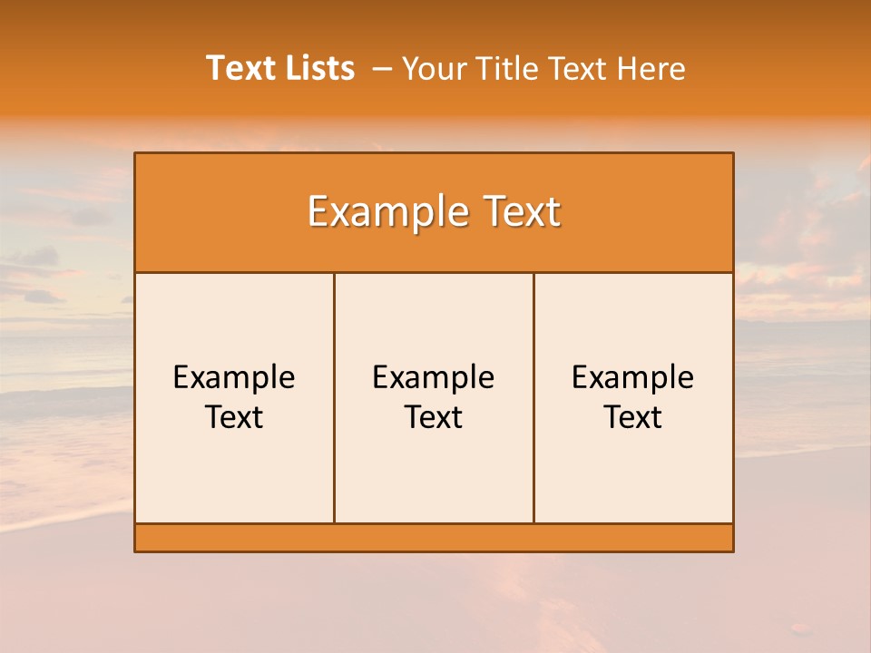 Orange Bay Season PowerPoint Template