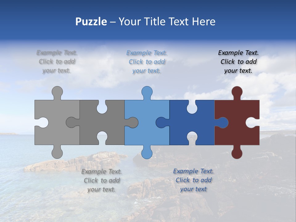 Clouds Vacation Blue PowerPoint Template