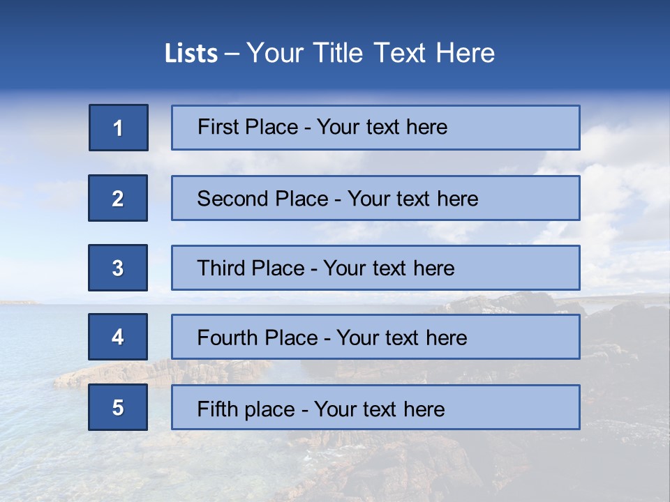 Clouds Vacation Blue PowerPoint Template