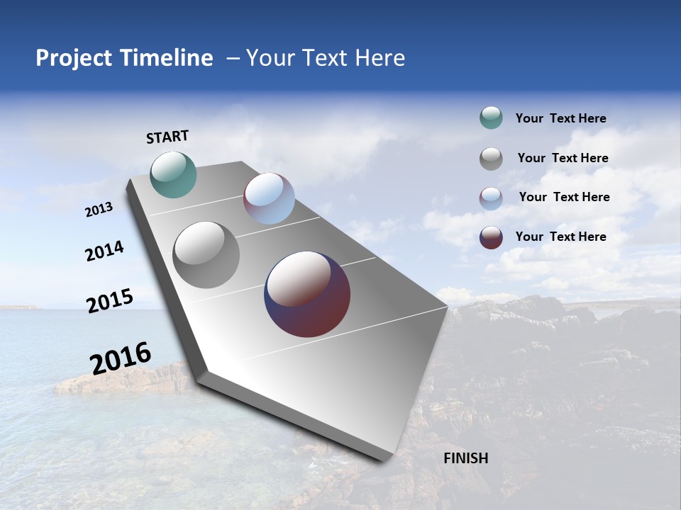 Clouds Vacation Blue PowerPoint Template