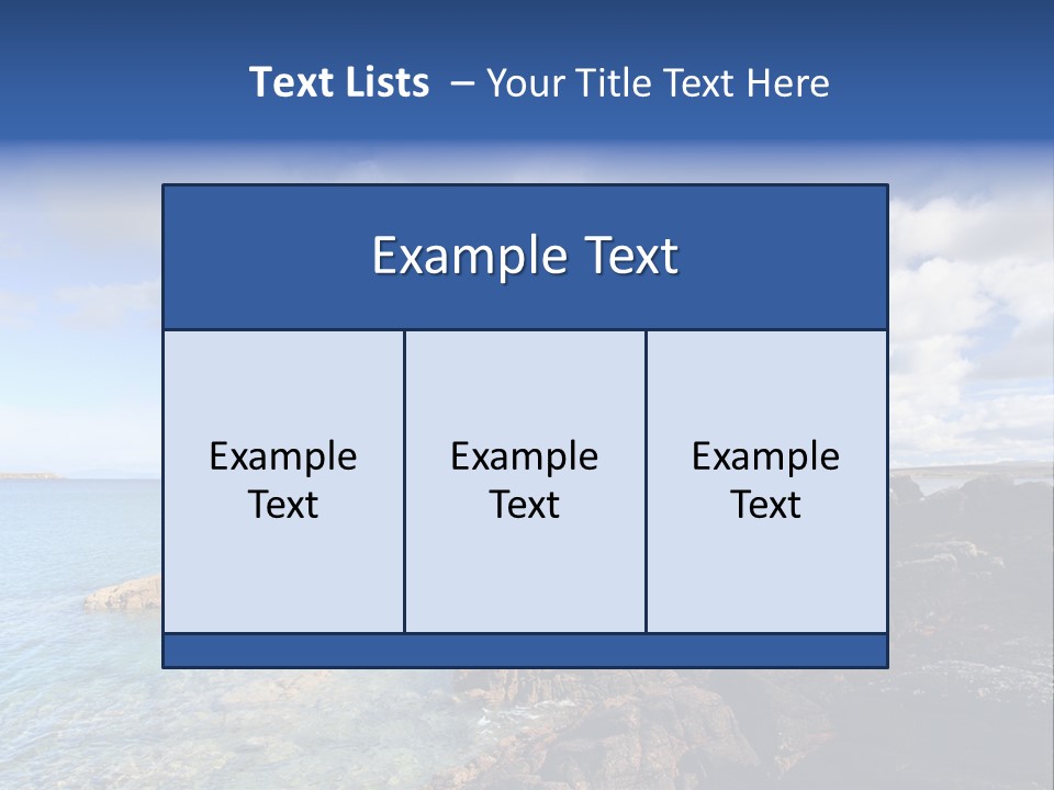 Clouds Vacation Blue PowerPoint Template