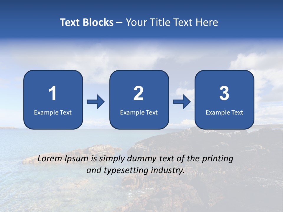 Clouds Vacation Blue PowerPoint Template