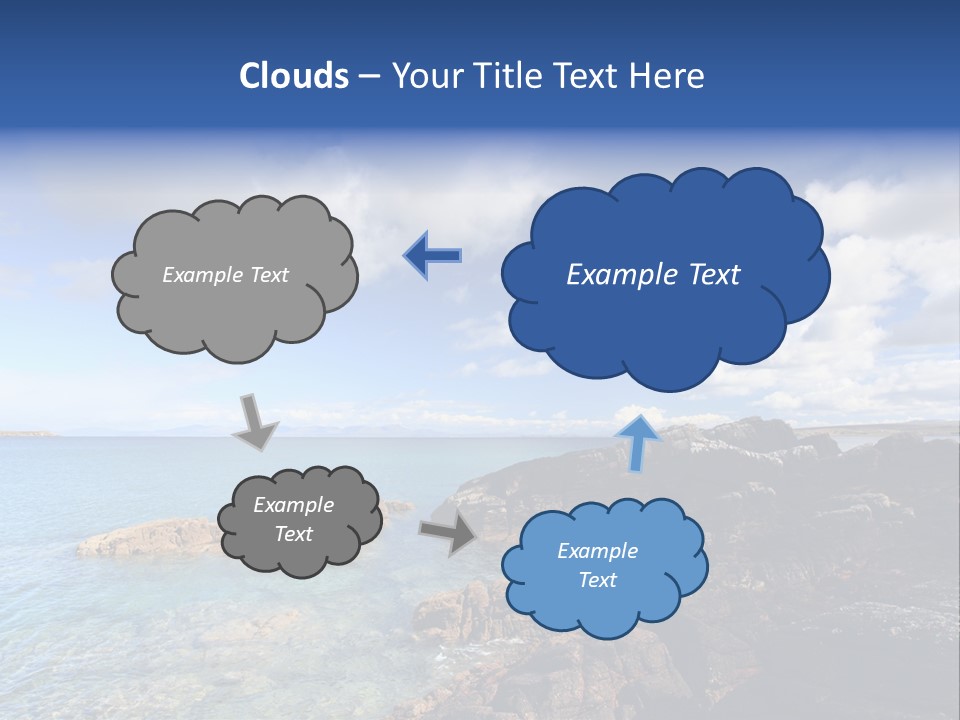 Clouds Vacation Blue PowerPoint Template