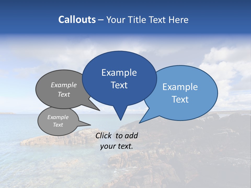 Clouds Vacation Blue PowerPoint Template